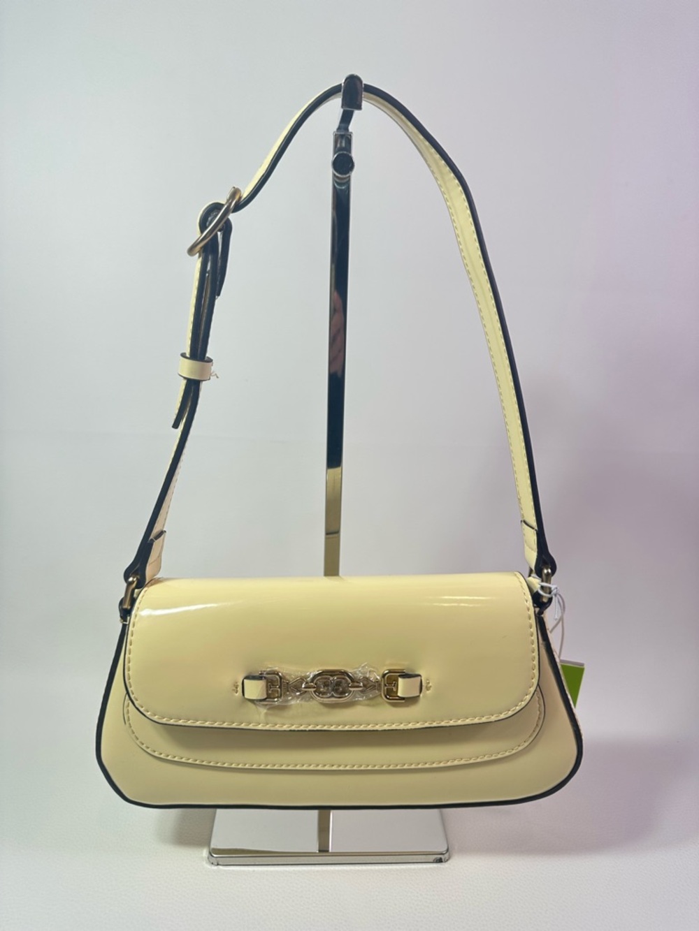 NEW SAM EDLEMAN LORAINE SMALL LEATHER SHOULDER BAG PALE YELLOW NWT!! - Picture 4 of 12